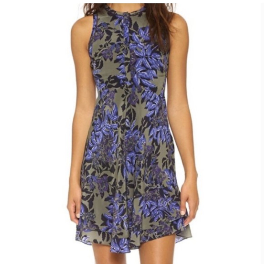 REBECCA TAYLOR FLAME OF THE FOREST SILK DRESS (424)